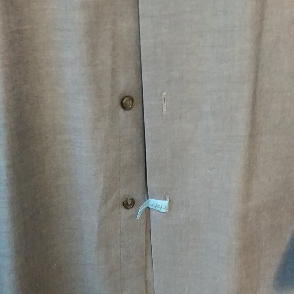 Calibrate Men's Trim Fit Grey Dress Shirt | 16.5 34/35 - Picture 5 of 7